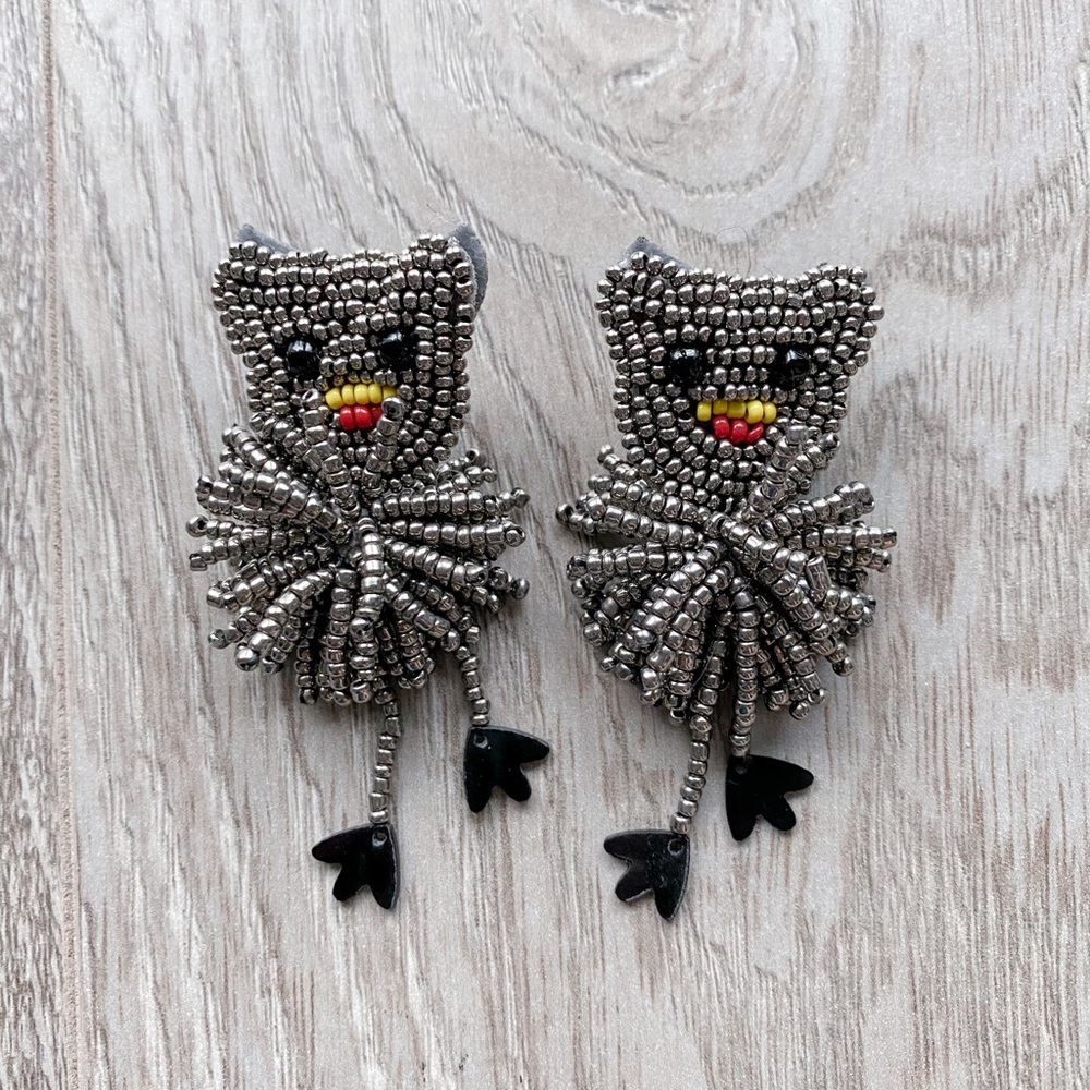 Black Cat Halloween Earrings